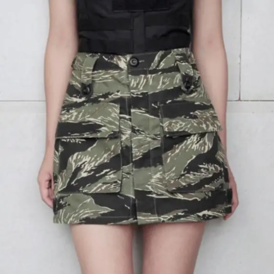 

Camouflage Skirt Women Uniform Tabby US Miniskirt Tigter Green Summer Outdoor