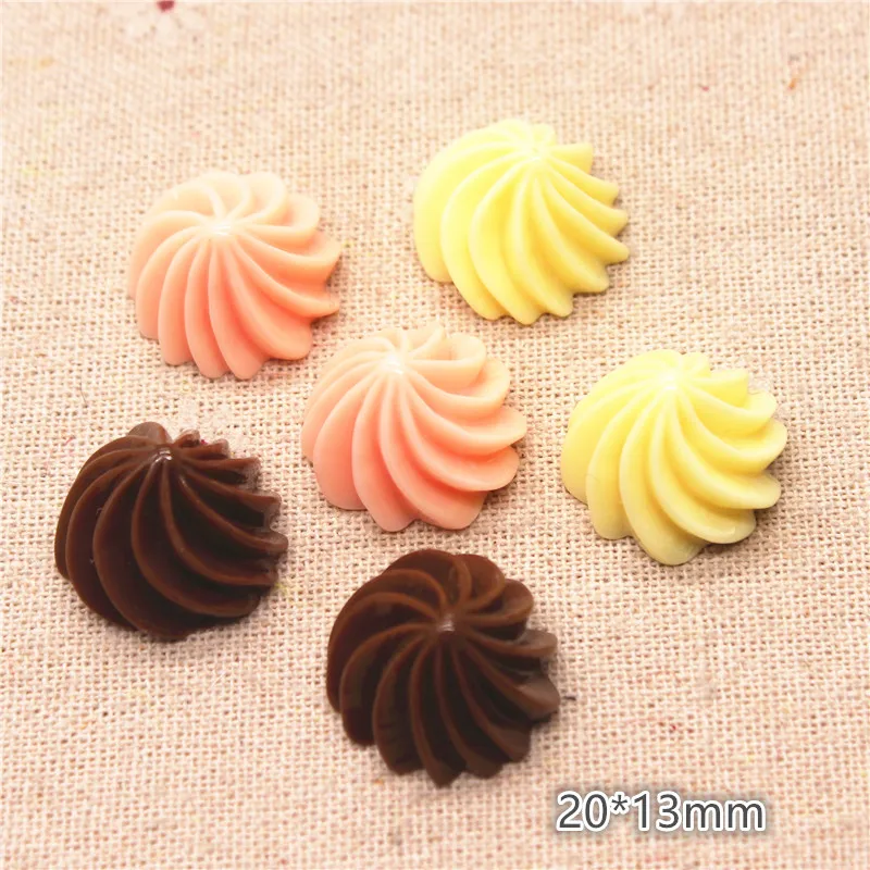 10pcs Mix Colors Cute Resin Chocolate Milk Candy Simulation Food Art Supply Flatback Cabochon DIY Craft Decoration