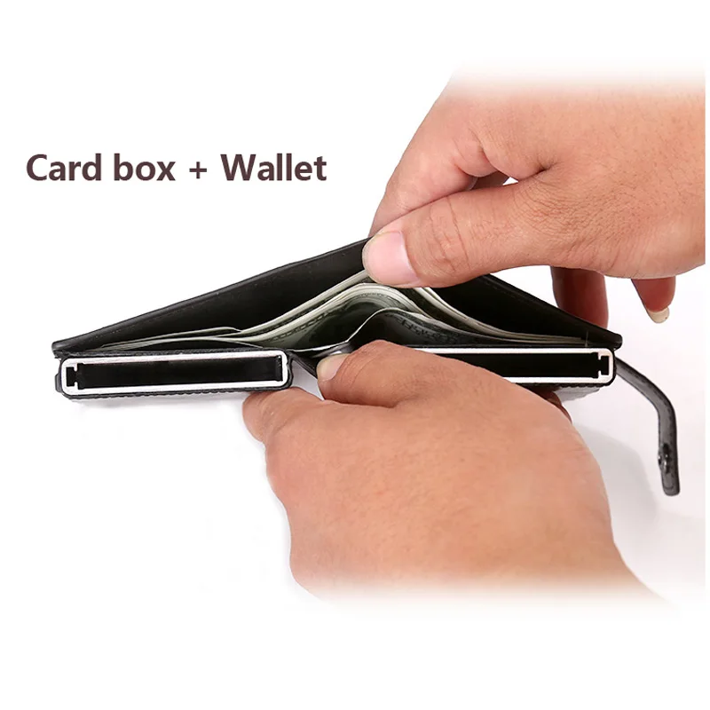 2019 Aluminum Wallet Credit Card Holder Metal with RFID Blocking Multifunction Wallet Travel Metal Case