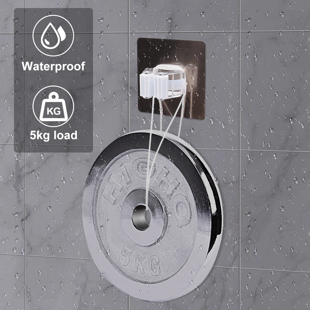 Multi-Purpose Ganci Mop Supporto A Parete Montato Mop Organizzatore Scopa Gancio Gancio Parete Impermeabile Bagno Gancio di Auto-Adesivo 1/2/4Pcs