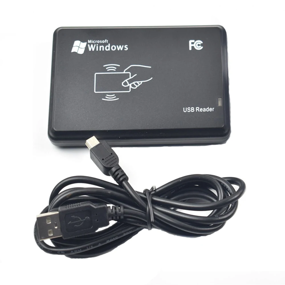 13.56Mhz Black USB Proximity Sensor Smart NFC IC Card Reader Plug and Play ISO14443A with USB Cable no need driver