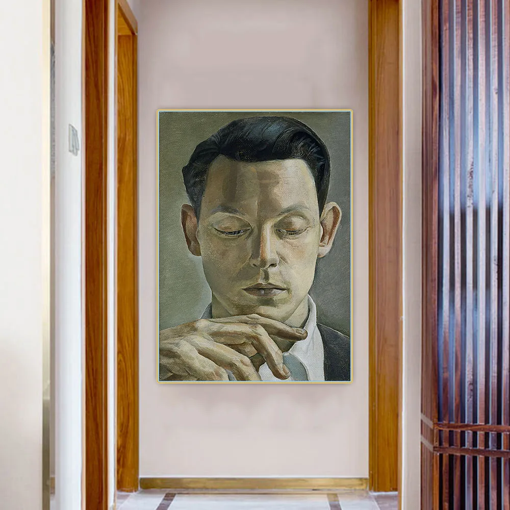 Wilhelm Gustloff by Lucian Freud Canvas Art Oil Painting Artwork Aesthetic Decorative Picture Wall Hanging Decor Home Decoration