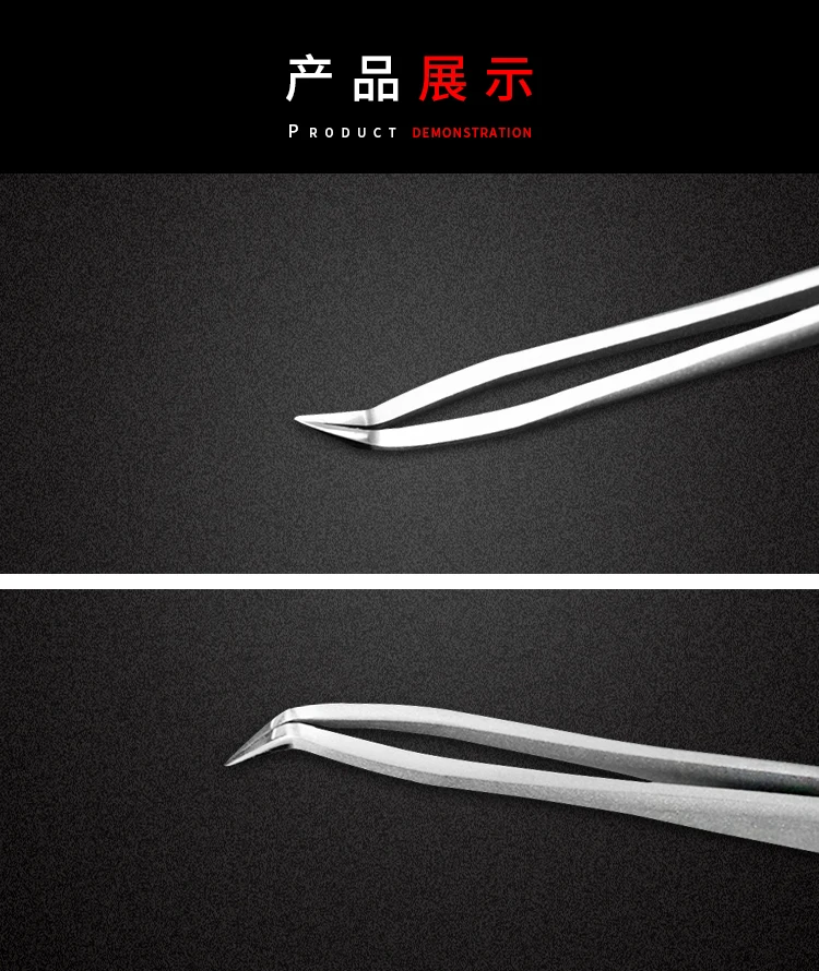 1pc STALEKS Pro High-precision Stainless Steel TE Series Straight Curved Tweezers Grafting Eyelashes Extension Makeup Tool