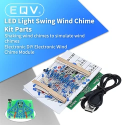 실험실 스윙 벨 흔들리는 윈드벨, 재미있는 전자 DIY 키트 짜기 95 led 바람 벨 5V 9V