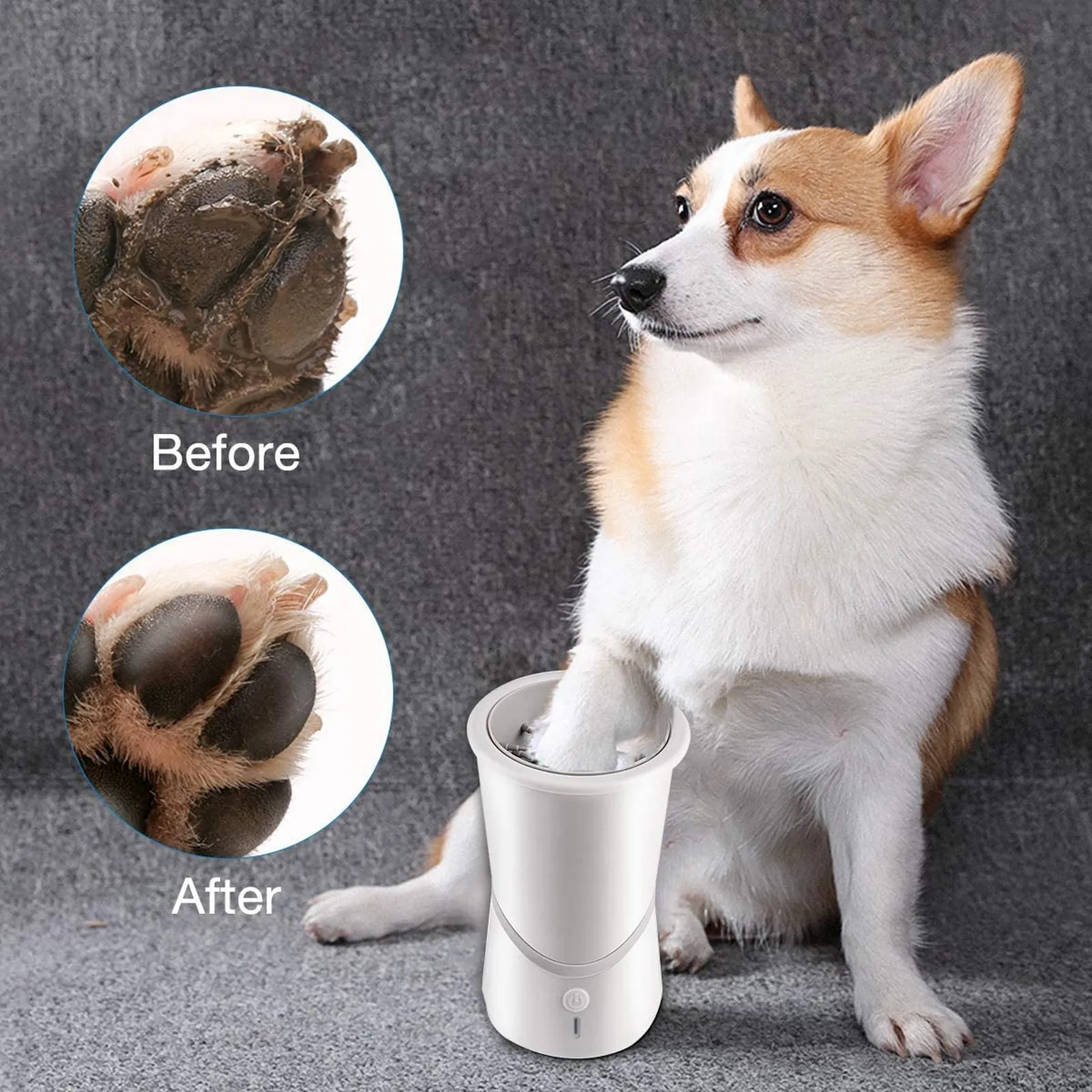 Portátil elétrico Dog Paw Cleaner, Lavadora automática de pés Pet, Silicone macio, Garra Washer, Massageador, Escovas de limpeza rápida