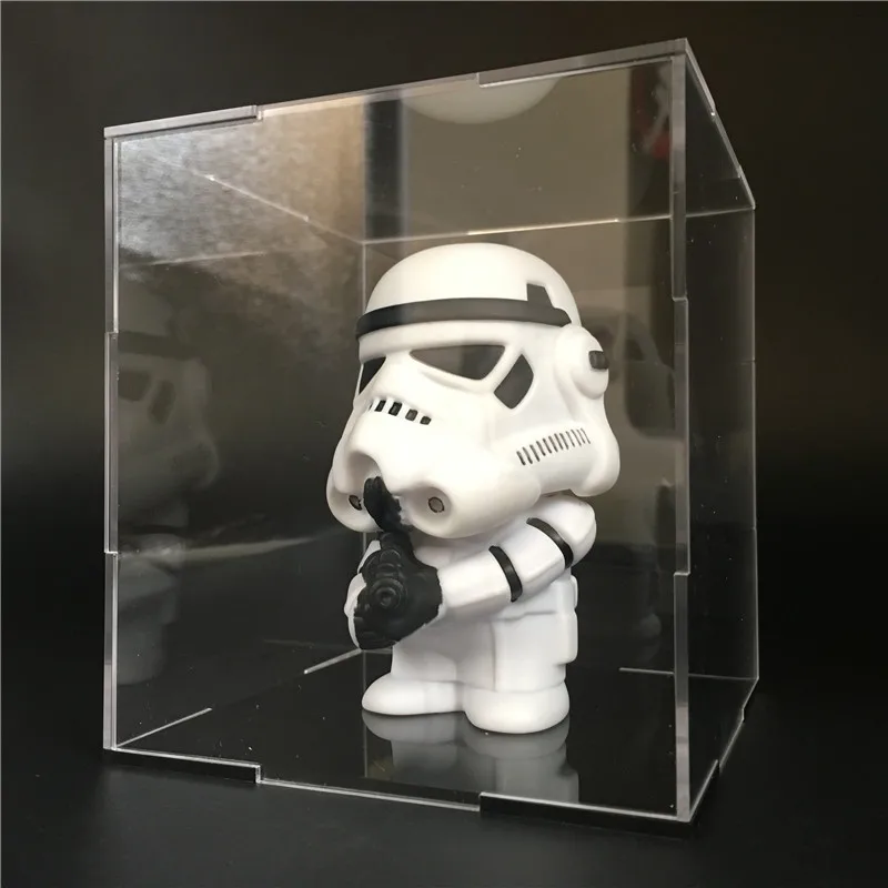 MMZ MODEL 3D Metal Puzzle Acrylic Display Box transparent Black Base Showcase Dustproof Model Toy Display Case Collectibles Show