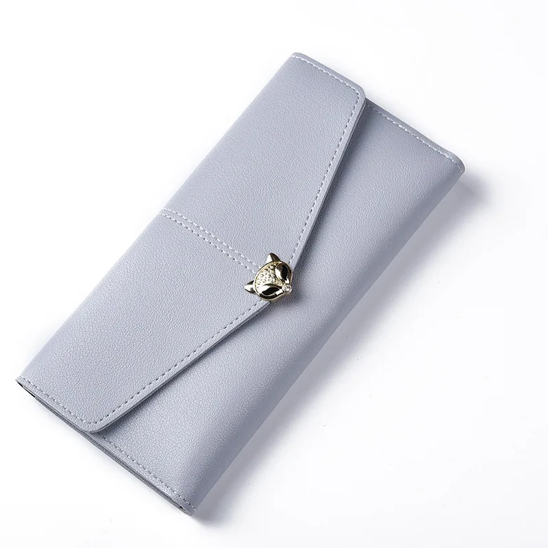 NEW Ladies long wallet ultra-thin Korean version of the small fresh three-fold wallet multi-function mobile phone bag