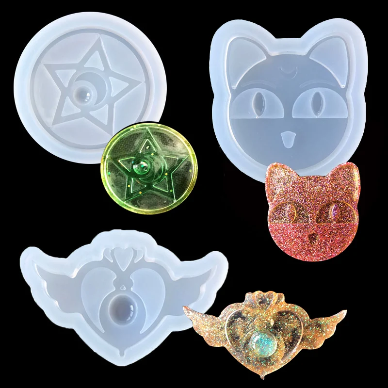 

Popular1PC Star Wing Cat Liquid Silicone Expoxy Mold Resin Jewelry Mold UV Pendant Jewelry Accessories Handcraft Jewelry Tool