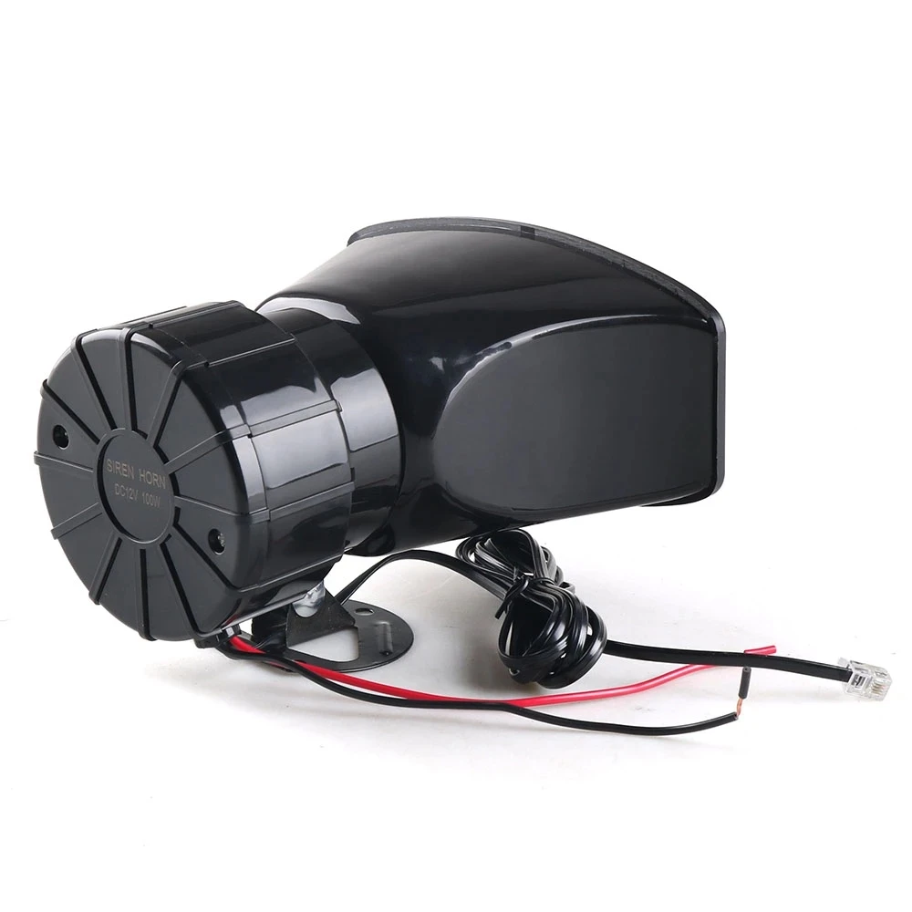 12V 100W 120-150dB 7 Sound Car Electronic Warning Siren Motorcycle Alarm Firemen Ambulance Loudspeaker with MIC for Car