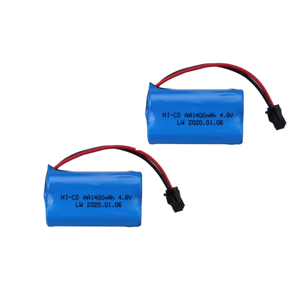 Batería NICD de 4,8 v y 1400mah, juego de cargador para juguetes Rc, coches, tanques, Robots, barcos, pistolas, 4 x AA, 4,8 v, paquete de batería recargable