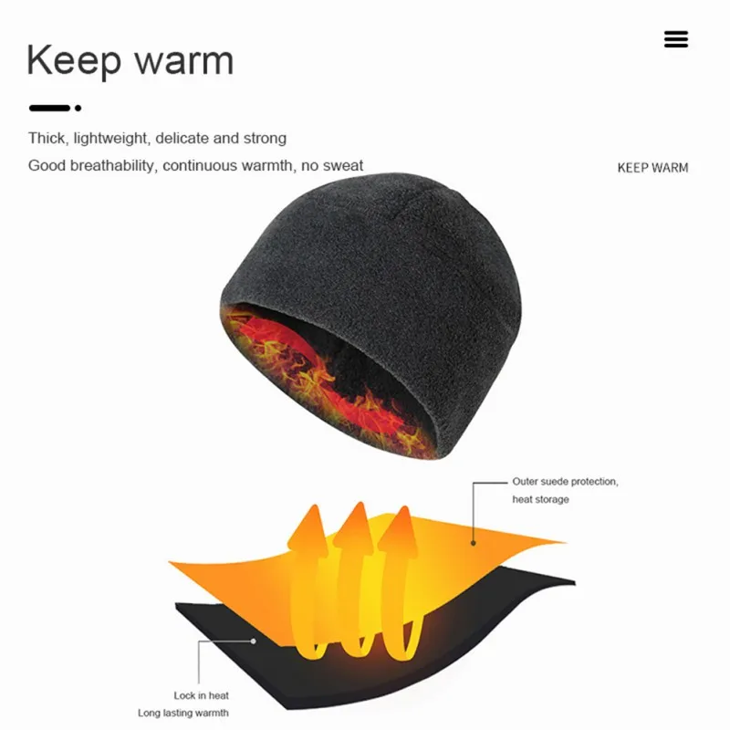 Unisex ciepła czapeczka z polaru zimowego męska czaszka czapka typu Beanie do jazdy na nartach z czapka kolarska gruba, wiatroodporna czapka