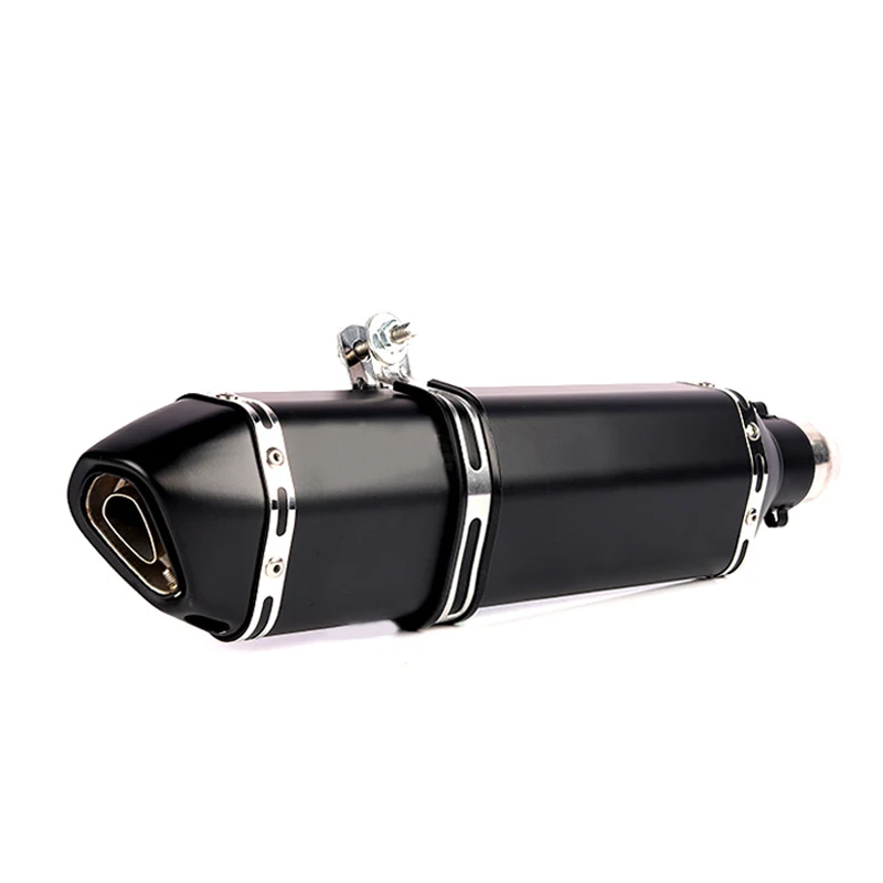 DUPANQ 470MM Black Motorcycle Exhaust Pipe Muffler DB Killer 51MM Escape Moto Pot Echappement Pipe For MT07 R1 ZX6R PCX Slip On