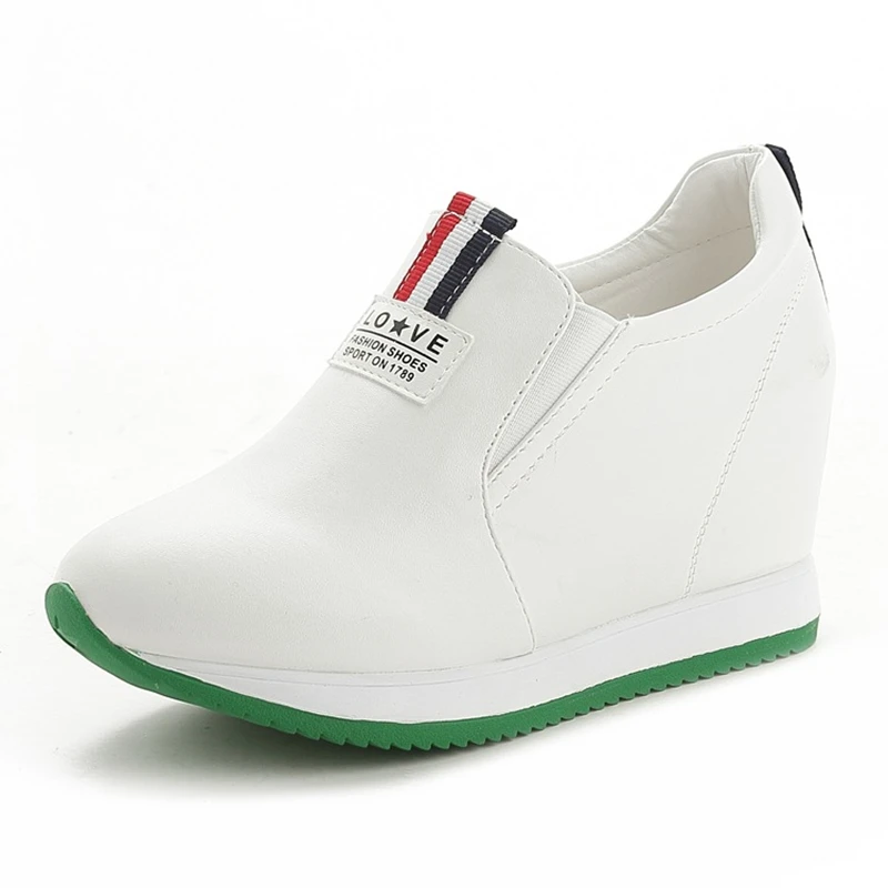 White Shoes Woman Increase Within Ladies Casual Shoes Breathable Vulcanized Shoes Black Sneakers Zapatillas Mujer Buty Damskie
