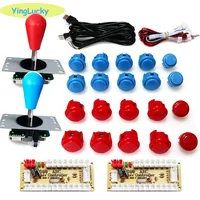 ARCADE, Joystick Arcade DIY Kit Controlador USB de retardo cero SANWA Joystick de 8 vías Botones pulsadores de 30 mm, botões para PC, Raspberry Pi