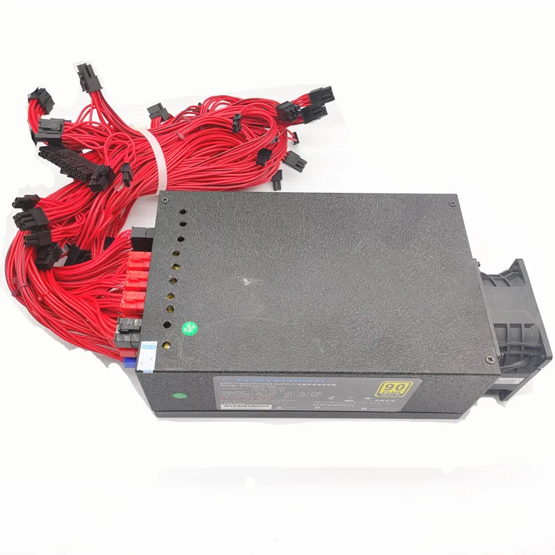 Full Modular 2000W PSU For Mining 110 220V ATX Power supply bitcoin for pc computer power Source RX580 rx570 RX470 Support 9 GPU