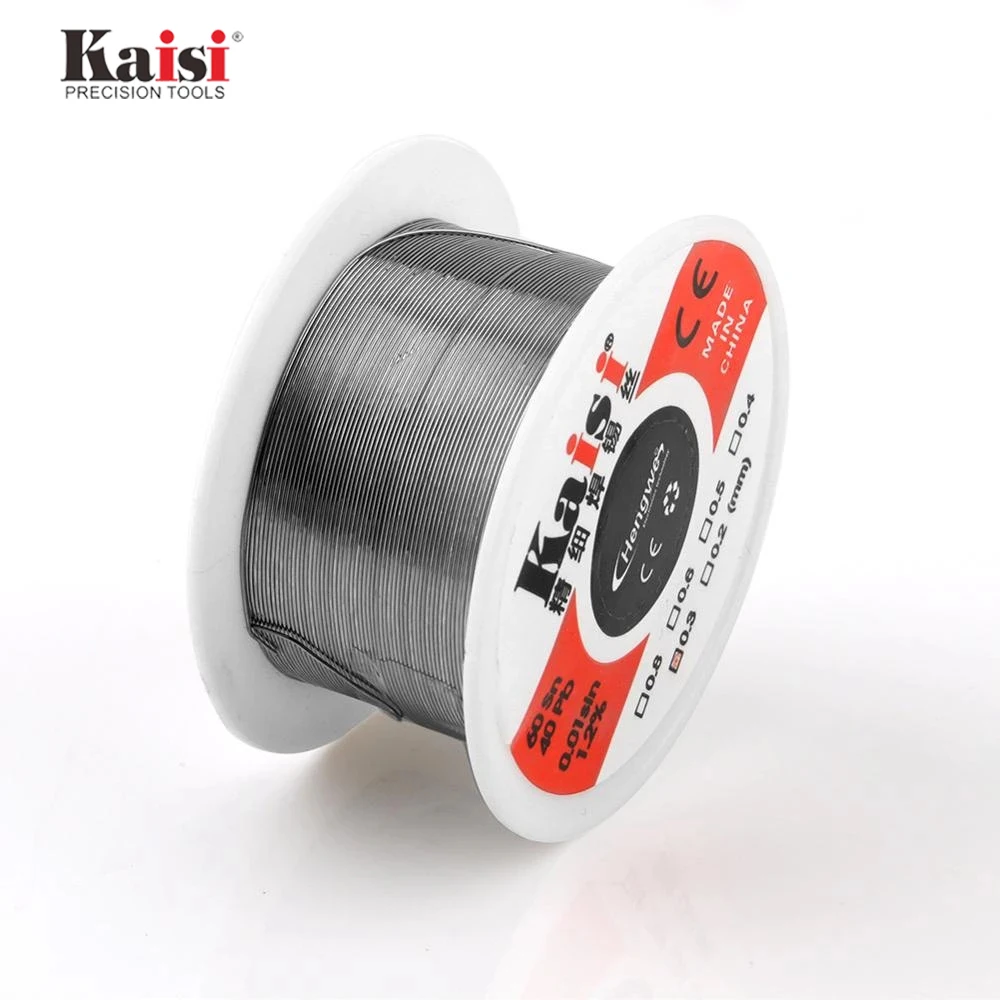Kaisi Flux 1.2% Rosin Core Tin Lead Solder Wire Sn60 / Pb40 Soldering Supplies 0.3 / 0.4/ 0.5 / 0.6mm Optional