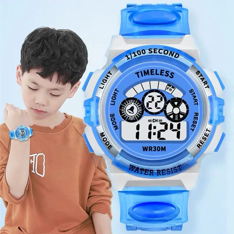 Children Digital Watch Kids Sport Watches Silicone Strap Waterproof LED Digital Watch For Kid Children Student Wristwatch Clock