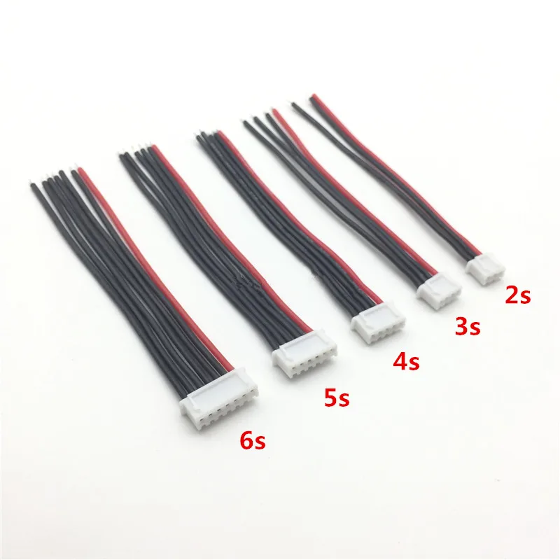 5 stücke 2s 3s 4s 5s 6s RC LiPo Akku Balance Ladegerät Stecker Kabel 100mm 22AWG Silikon Draht JST-XH Balancer Stecker – Detail 1