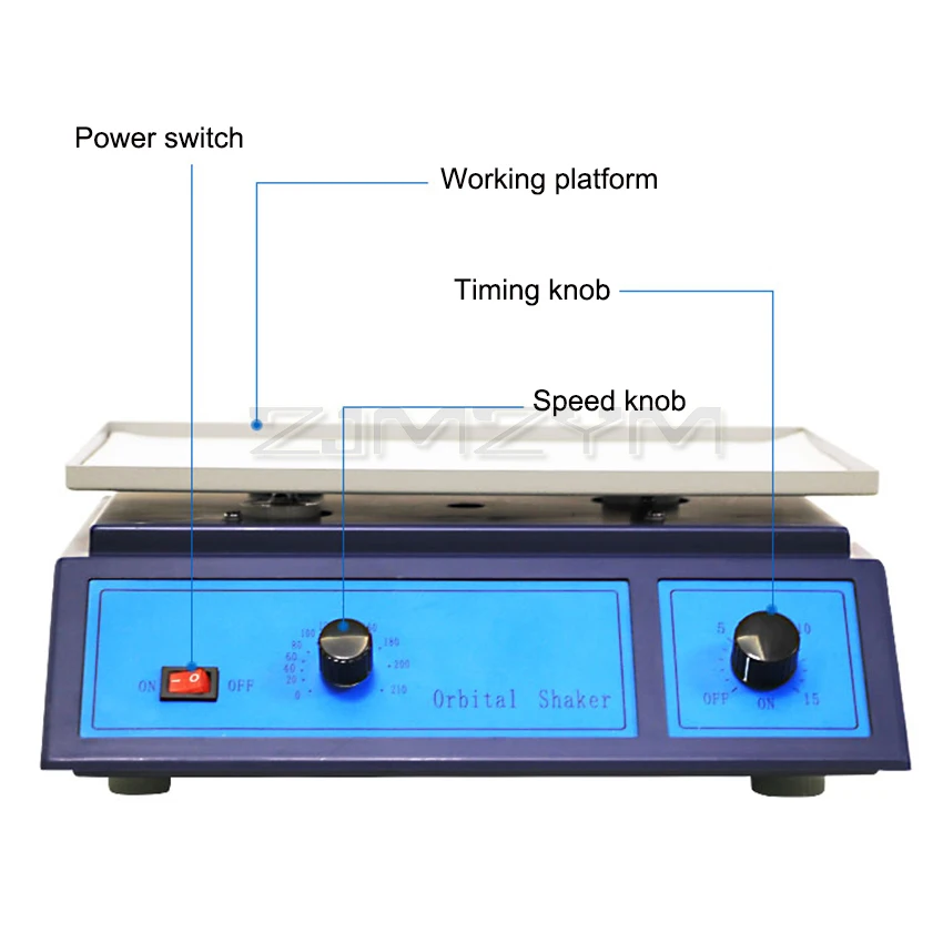 Adjustable Variable Speed Orbital Oscillator Rotator Shaker Laboratory Rotary Oscillator Mixer Lab Orbital Rotator Shaker 30W