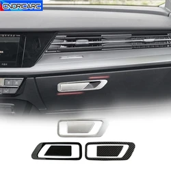 Stainless Steel Car Accessories Center Console Glove Box Frame Decoration Sticker Trim For Audi A3 2021 2022 LHD Interior Decals