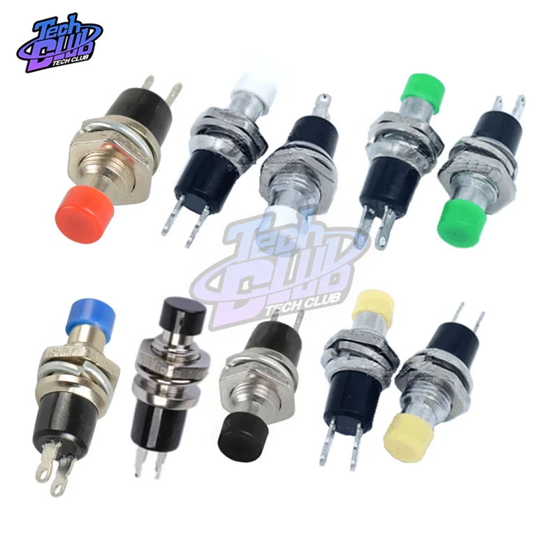 5Pcs/set PBS-110 Lockless ON/OFF Push Button Switch Press The Reset Switch Momentary ON OFF Push Button Micro Switch Normally