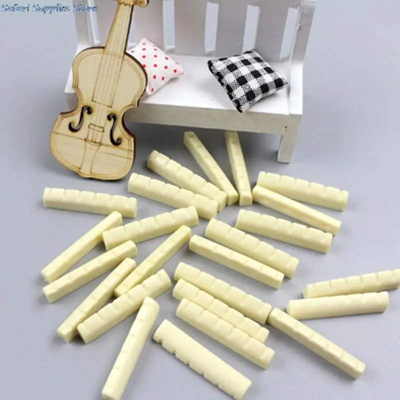 4pcs/lot Musical Instruments Bone Nut For Electric Guitar Bone Nut Saddle Guitar Accessories White Black Guitar String Pillow