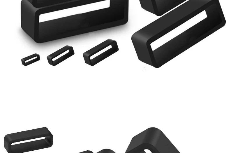 Gummi Silikon Uhr Band Keeper Halter Schleife 16mm 18mm 20mm 22mm 24mm 26mm strap Ring Zubehör Armband Neue 2-10PCS – Detail 2