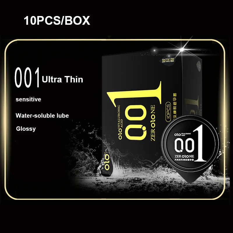 OLO ULTRA THIN CONDOM 0,01 Feeling Penishülle Hyaluronsäuren Gummilatex Ejakulation Verzögerung gepunktete Kondome intimes Sexspielzeug