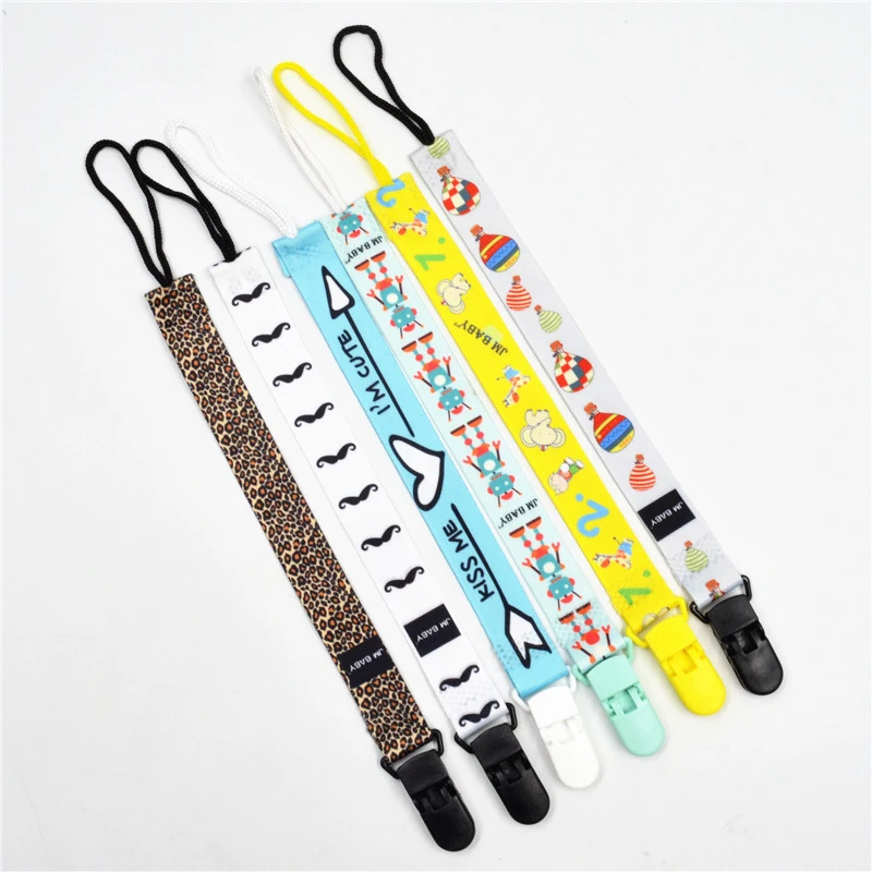 

1pcs Baby Pacifier Clip Ribbon Chain Dummy Holder Chupetas Soother Nipple Holder For Infant Pacifier Clips Leash Strap J0161