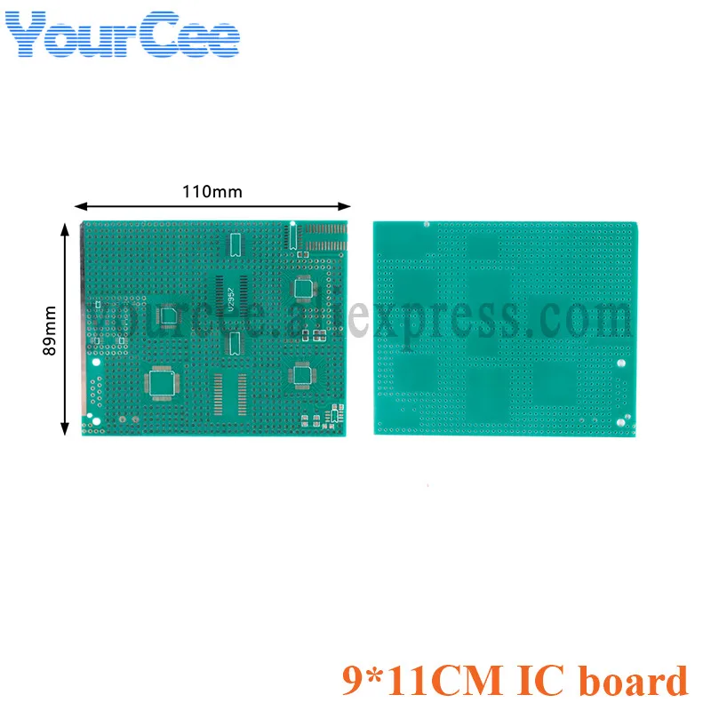 9*11CM Single Sided Multi Package LQFP SOP QSOP QFP SMD Universal Board Adapter PCB Pinboard DIP Pin IC Test Plate 9X11CM