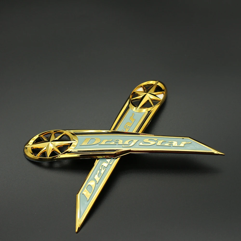 Motorcycle Dragstar Fuel Oil Tank Badge Emblem Drag Star Decals Stickers Decoration Trim for Yamaha XVS125 XVS250 XVS650 XVS1100