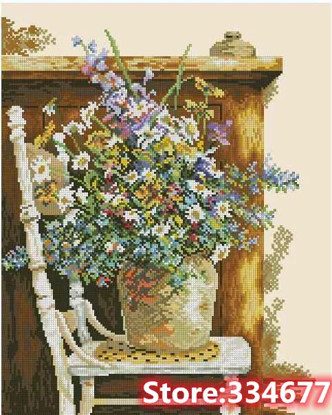 

Набор для вышивания с красивыми растениями и цветами, 14 карат
