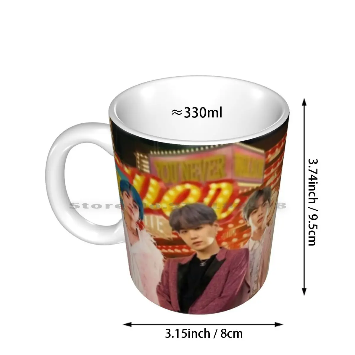 - Boy With Luv Ceramic Mugs Coffee Cups Milk Tea Mug Boy With Luv Kpop Band Music Creative Trending Vintage Gift Bottle Cup