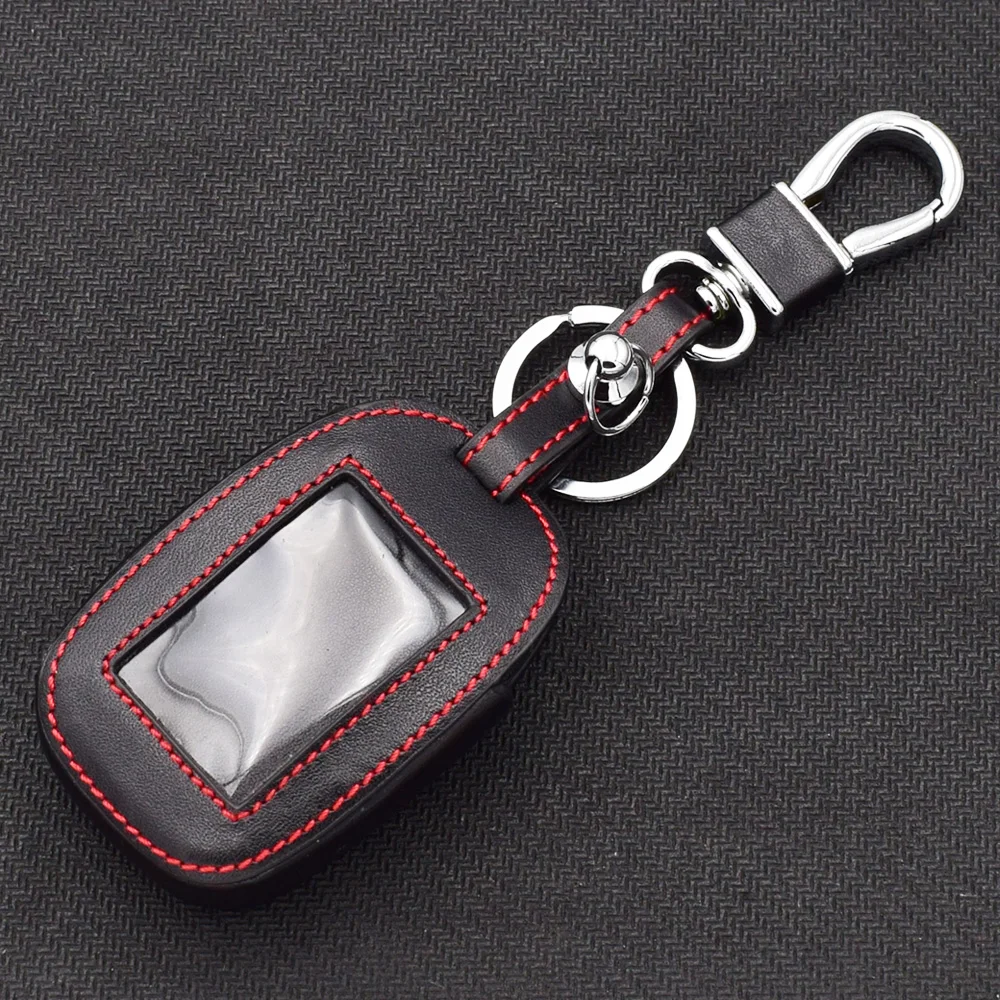 Leder Auto Schlüssel Fall Für StarLine B92 B62 B94 B64 B95 X96 Zwei Weg Auto Alarm System LCD Fernbedienung anhänger Protector Abdeckung Haut – Detail 5