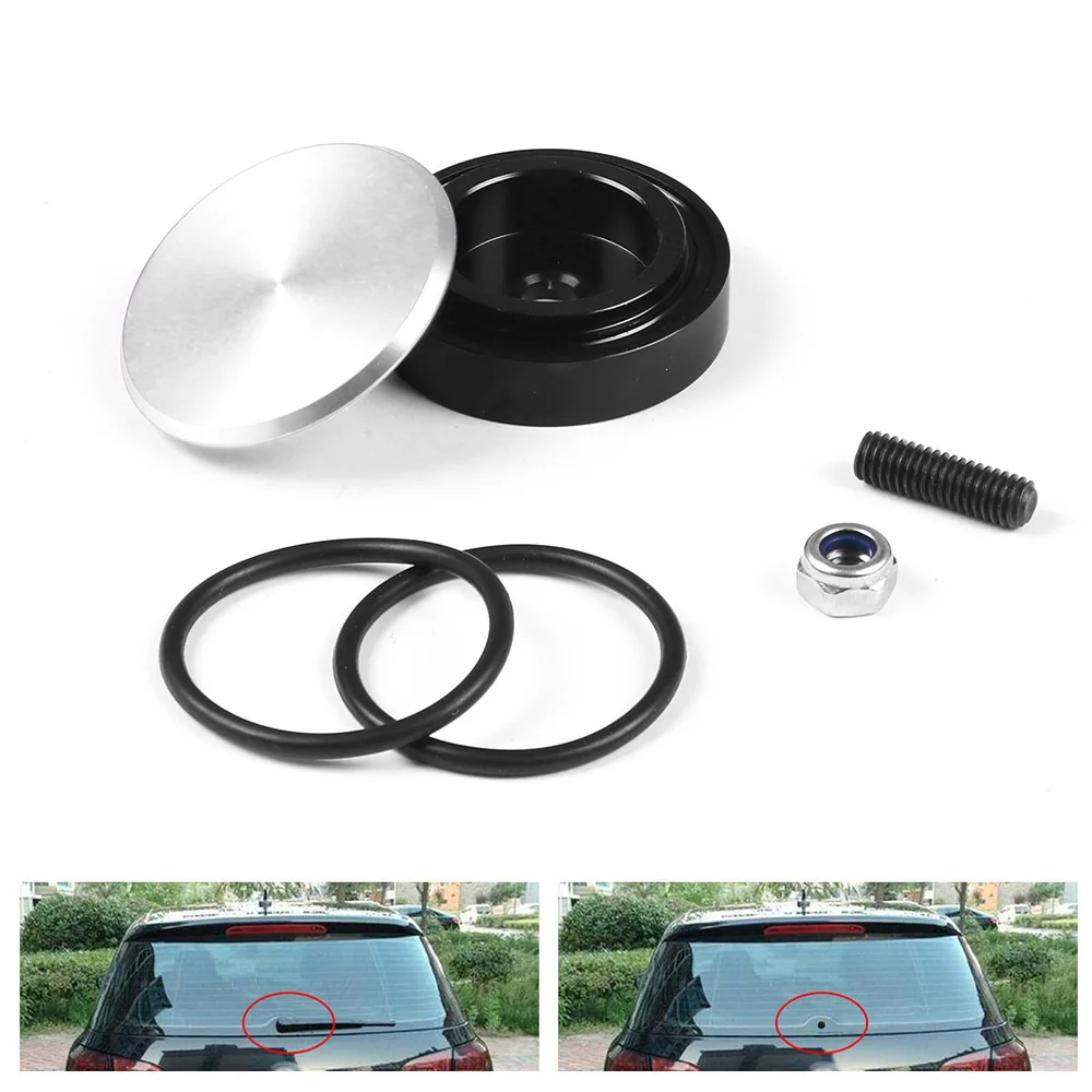 Kit de eliminación de limpiaparabrisas trasero de aluminio para coche, tapa de enchufe para Honda, accesorios universales para coche, 1 Juego