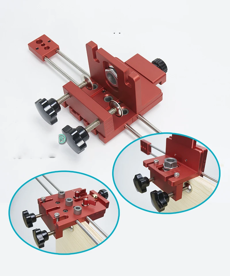 Perforadora 3 en 1 para carpintería, posicionador, guía, localizador, plantilla, Kit de sistema de carpintería, herramienta de bricolaje para trabajar la madera de aleación de aluminio