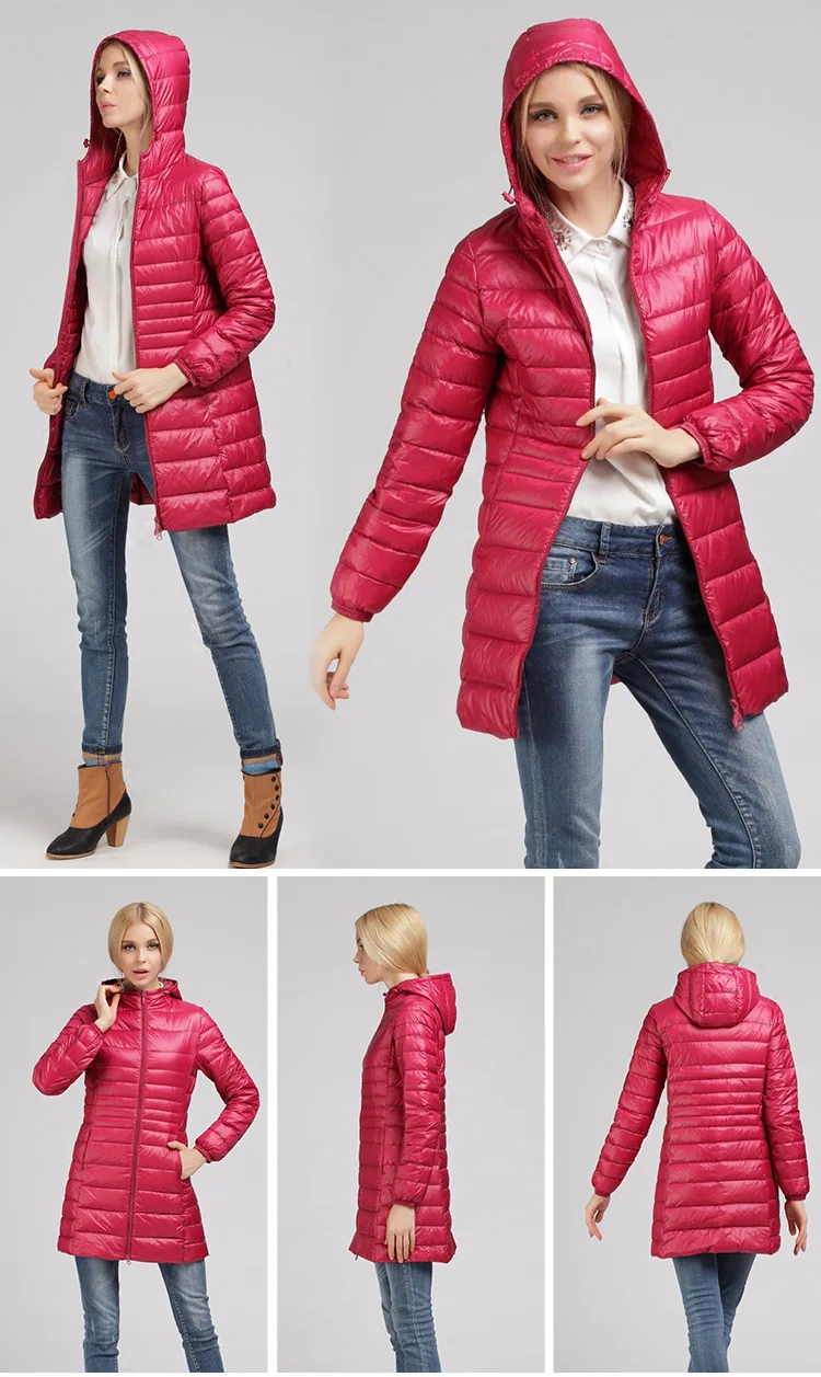 Oversized 7XL 8XL Plus Long Down Jacket Women Winter Ultra Light Down Jacket Women with Hooded Down Coat Female Big Size Coats