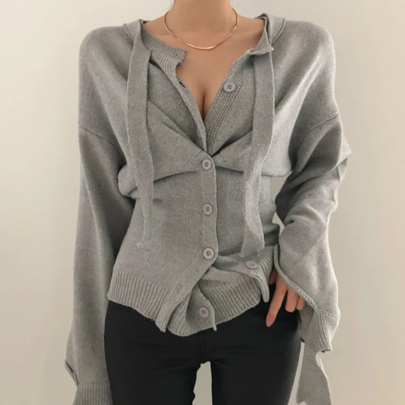 

WHCW CGDSR single-breasted elegant 2020 cardigan sweaters korean style thick woman winter knitted autumn cardigan women casual