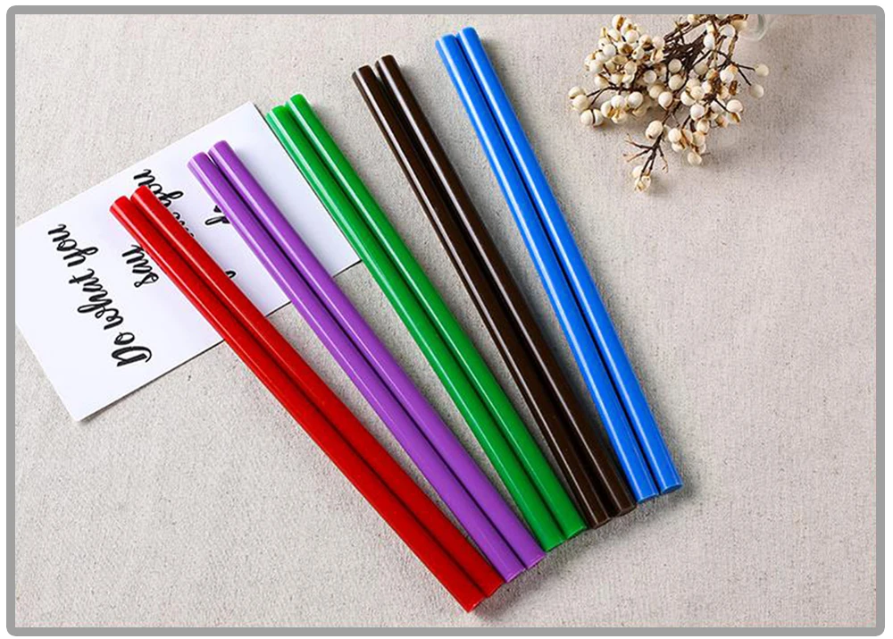 Professionelle DIY-Klebestifte: 1 Packung 11 Stück Mehrfarbiger Heißkleber 11mm/7mm X 200mm Hochfeste Verbindung für Bastelarbeiten – Detail 7
