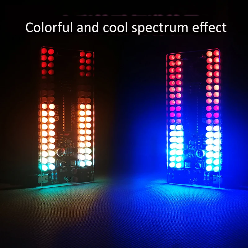 Parts 18 Segments 4 Columns LED Music Rhythm Spectrum Light Voice Control Line Control Level Display Electronic Diy Kits