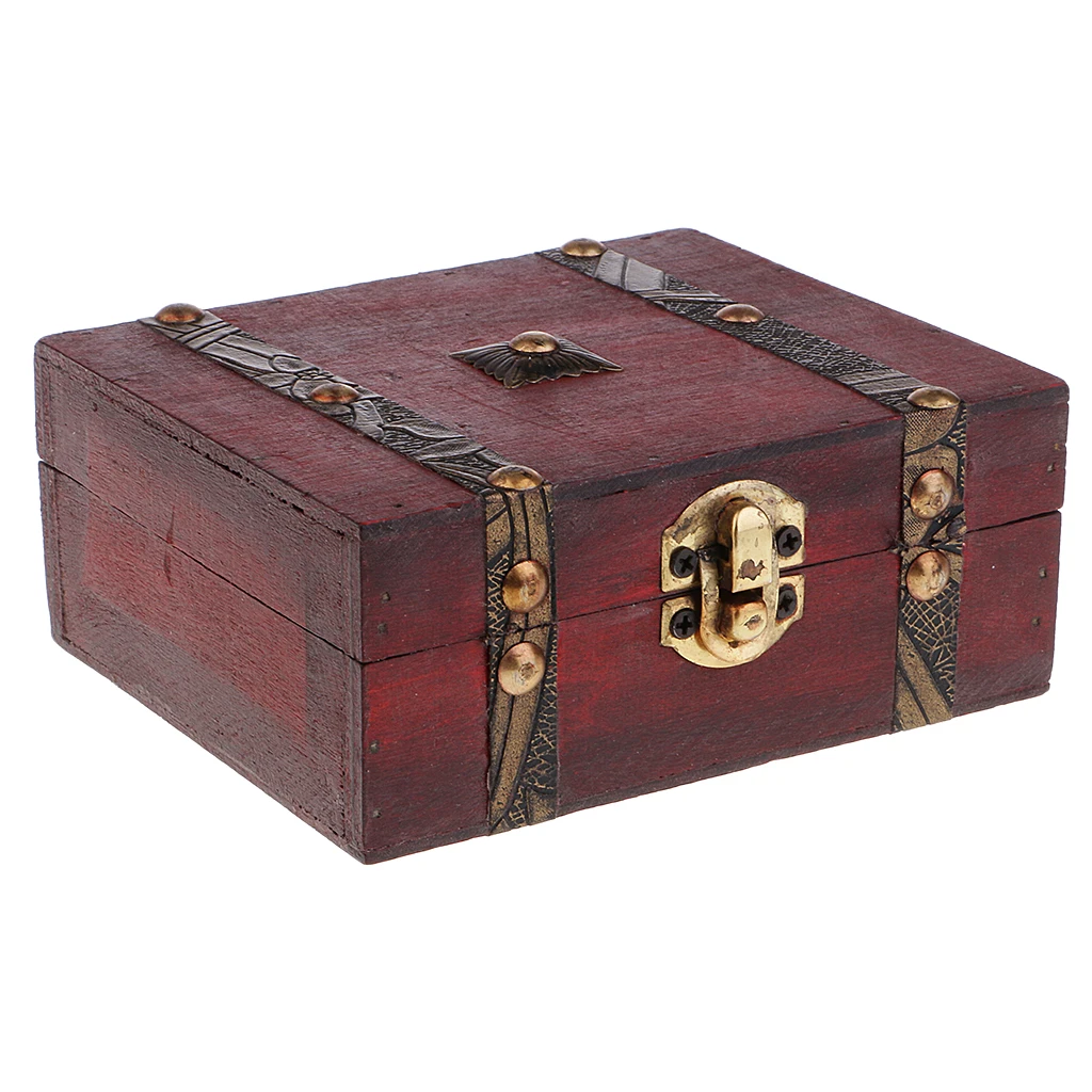 Chinese Retro Vintage Style Wooden Jewelry Box Necklace Storage Box Case