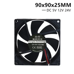 90MM 9cm 9025 9225 Cpu fan 90x90x25mm Computer Case Cooling Fan DC5V 12V 24V CPU Fan 2pin