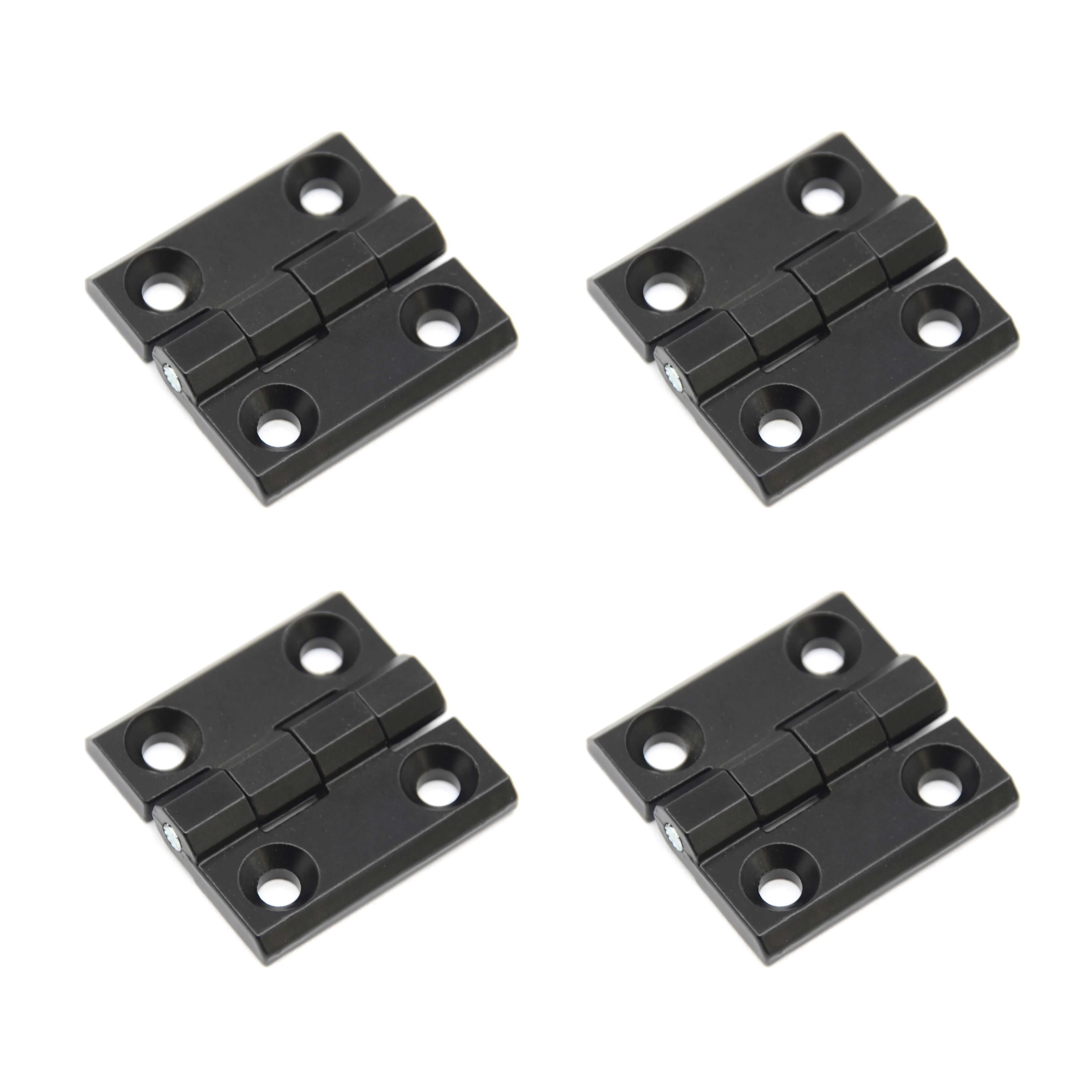 Befenybay 4PCS Cabinet Gate Closet Door 40mm x 40mm Length Zinc Alloy Ball Bearing Butt Hinge Black