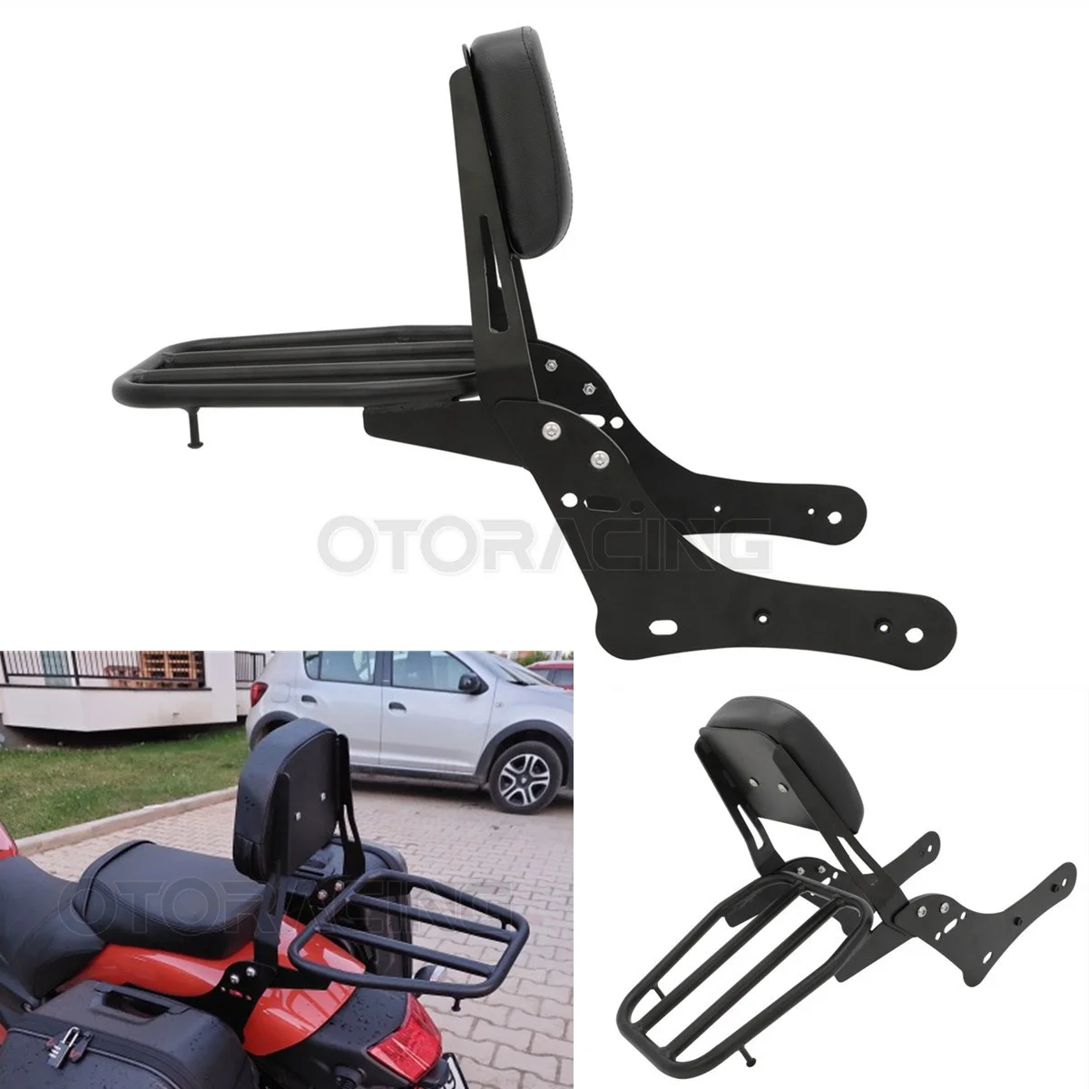 

Motorcycle Luggage Rack Sissy Bar Backrest For Kawasaki Vulcan 650 S EN650 VN650 S650 2015 2016 2017 2018 2019 2020 2021 2022