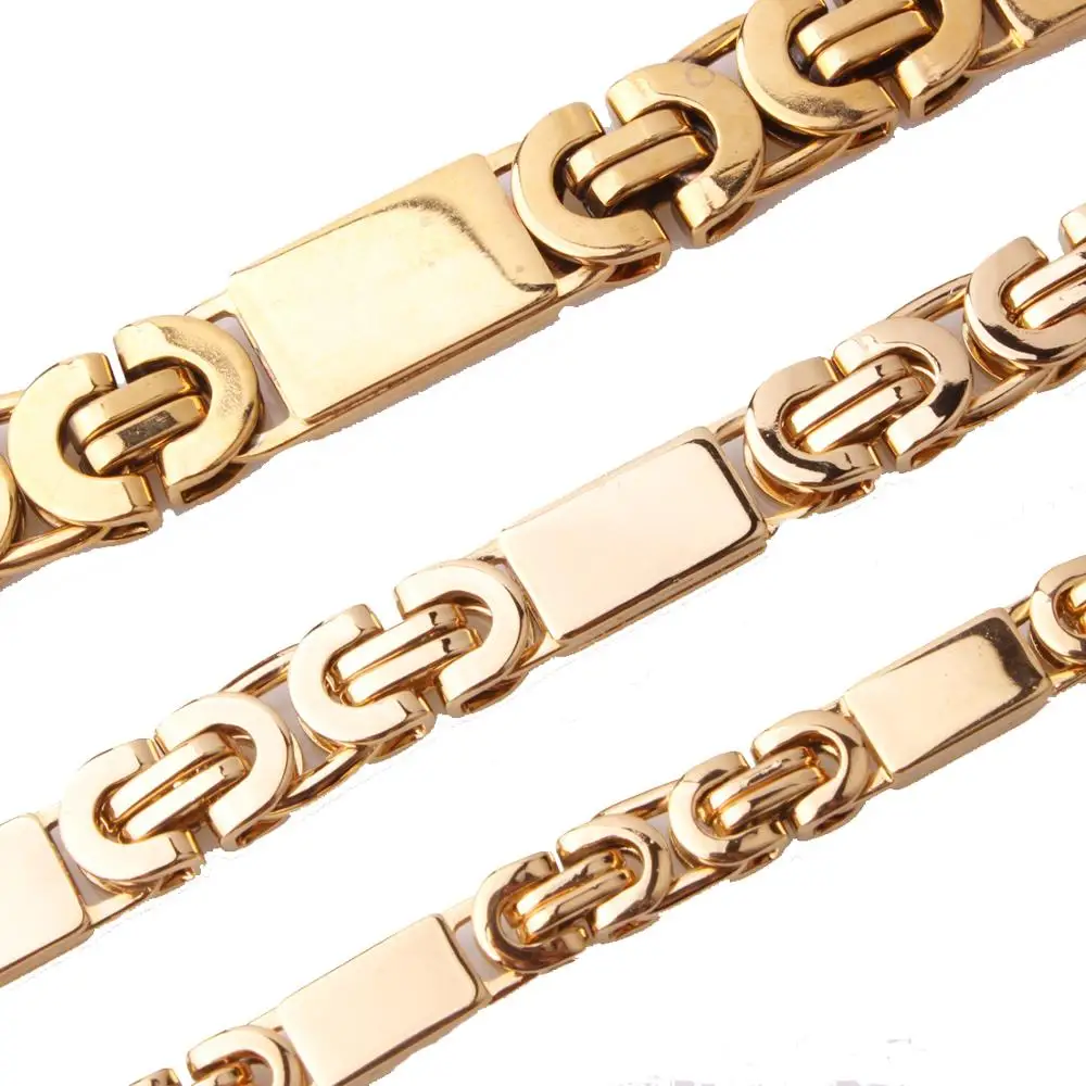 Top Quality 6/8/11mm Gold Color Chain Huge & Heavy Long Rope Stainless Steel Men's Chain Necklace Link Wholesale Jewelry