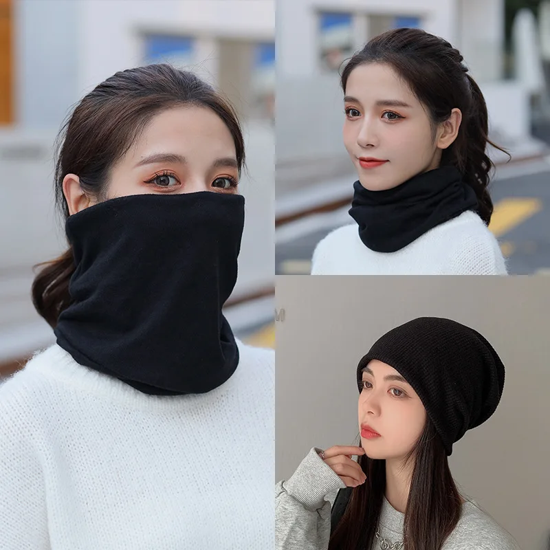 Cappello invernale da donna berretto caldo cappelli berretto turbante tubo Bandana fascia testa esterna sciarpa viso scaldacollo collo copricapo