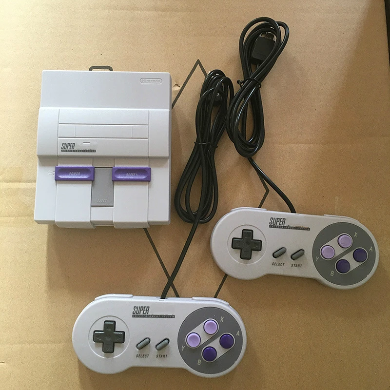 Dropshipping HD Super NES SNES Retro Classic เครื่องเล่นวิดีโอเกม Built-In 21เกมสามารถบันทึกเกม