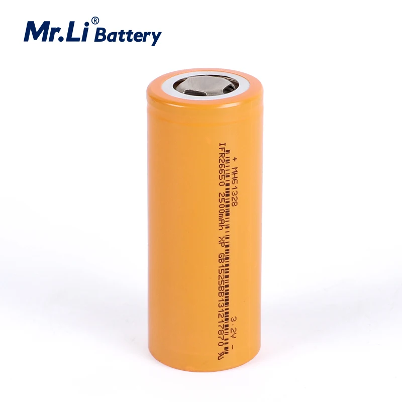 Mr.Li 26650 2500mAh 3.2V Rechargeable Lifepo4 Battery 20C Continuous Discharge Current Long Cycle Life For Electronic Product