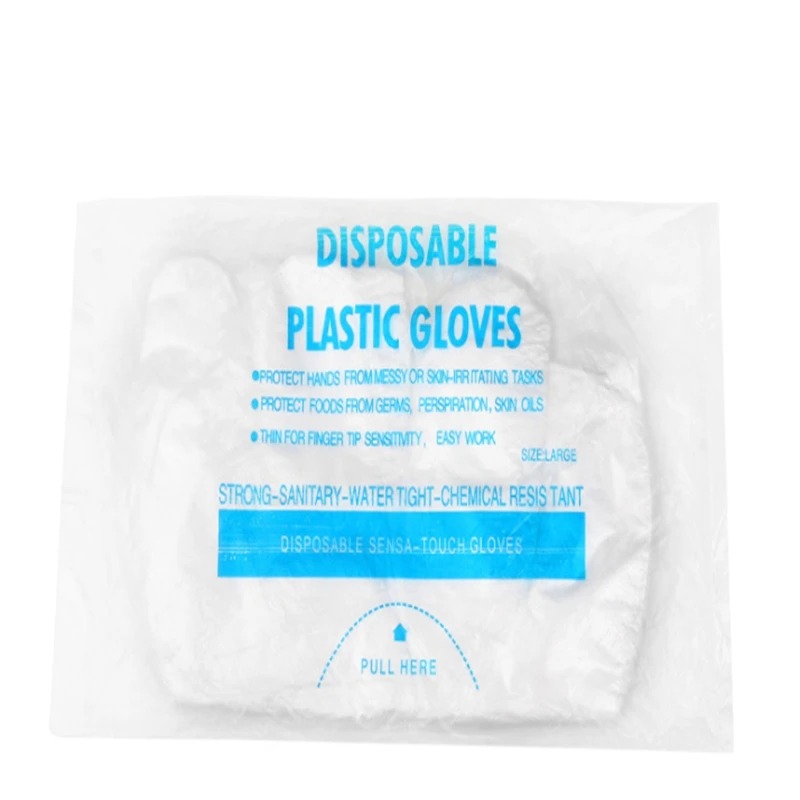 

500packs/lot PE Disposable Gloves Home Kitchen BBQ Multifunction Clear Gloves Plastic Dishwashing Catering Gloves Hot