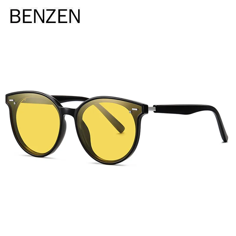 

BENZEN Vintage Sunglasses Women Polarized Sun Glasses For Men Retro Yellow Ladies Glasses UV400 6779